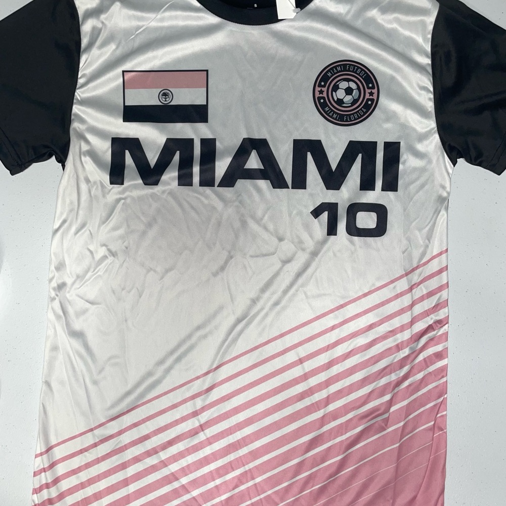 MLS: Inter Miami FC Futbol/Soccer Dri-fit Messi #10 Shirt (Small)